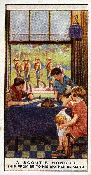 A Scouts Honour is to be trusted, 1929 (colour litho)