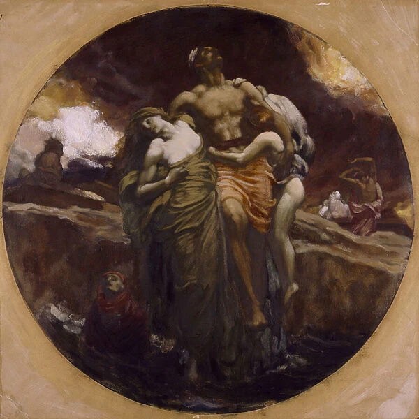 And the Sea Gave Up the Dead Which Were In It, 1891-92 (oil on paper)