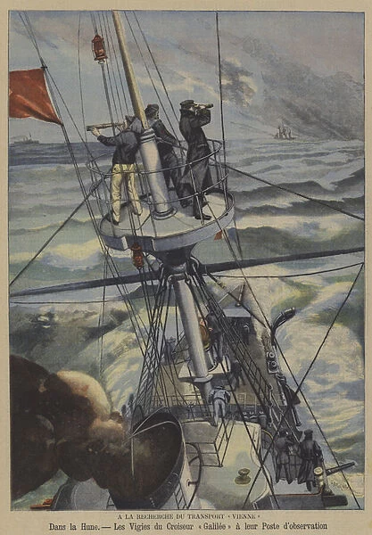 Search for the missing French ship Vienne (colour litho)