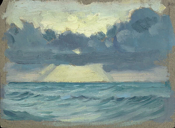 Seascape, late 19th century - mid 20th century (oil on paper)