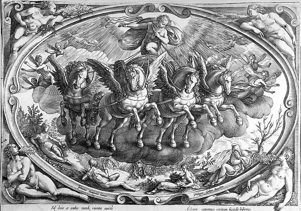 The Four Seasons, engraved by Philip Galle, c. 1580 (engraving)