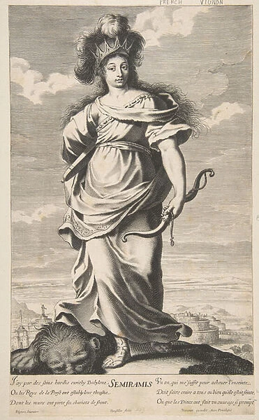 Semiramis from Les Sept Merveilles du monde, c. 1639-40 (etching & engraving)