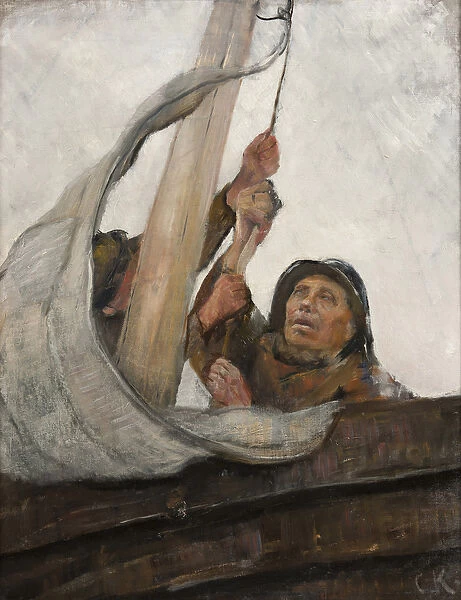 Setting Sail, c. 1900 (oil on canvas)