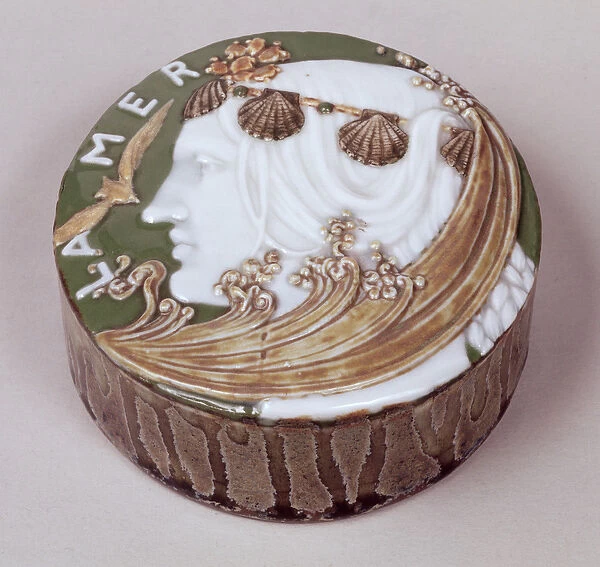 Sevres paperweight, incised and applied relief decoration, 1900 (ceramic)