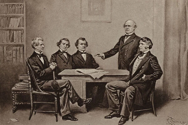 Seward, Stephens, Douglas, Chase, Sumner (photogravure)