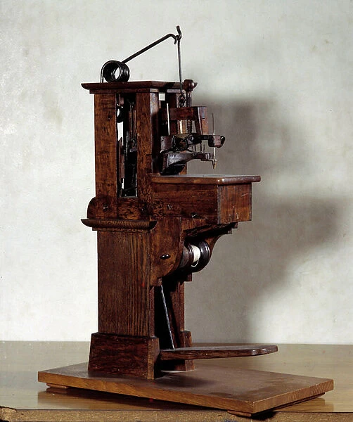 Sewing machine by Barthelemy Thimonnier (1793-1857). 19th century Paris, CNAM