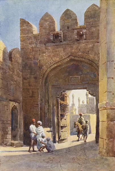 The Shahpur Gate, Bijapur (colour litho)