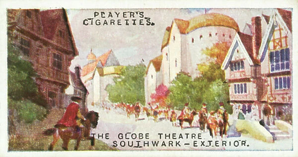 Shakespearian Series: The Globe Theatre, Southwark, Exterior (colour litho)
