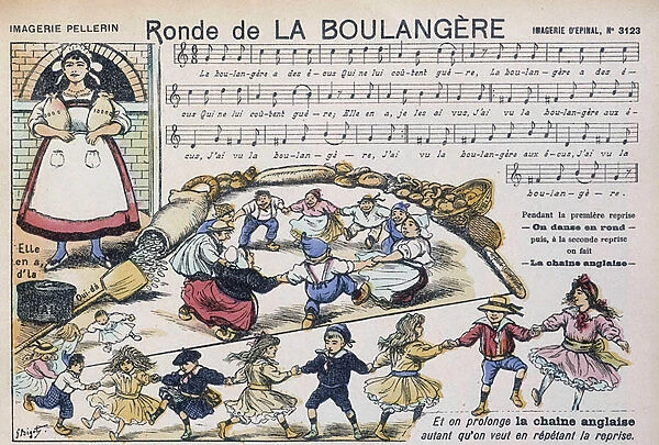 Sheet music for the popular song 'Ronde de la boulangere'