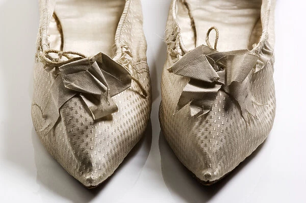 Shoes, 1790s (woven silk)