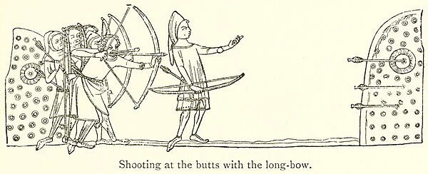 Shooting at the Butts with the Long-Bow (engraving)
