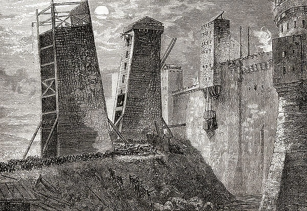 A siege tower at The Siege of Athens and Piraeus, 87-86 BC