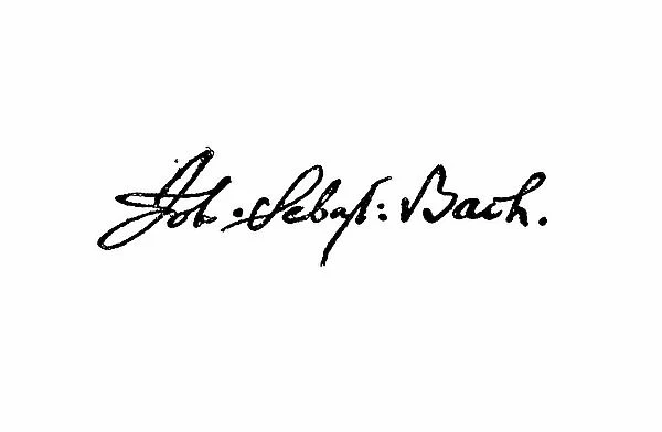 Signature of Johann Sebastian Bach (litho)