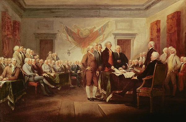 Signing the Declaration of Independence, 4th July 1776, c. 1817 (oil on canvas)