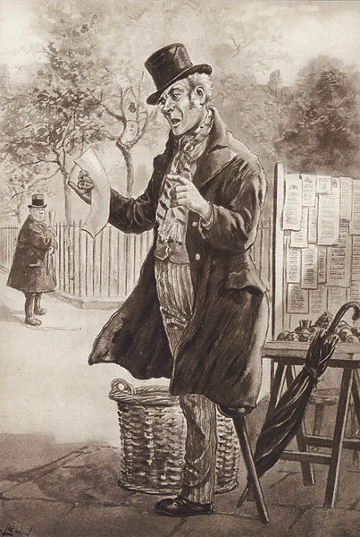 Silas Wegg from Our Mutual Friend, by Charles Dickens (gravure)