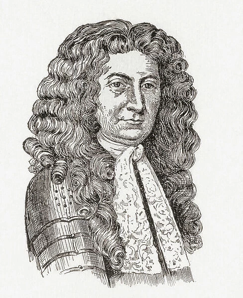 Sir Edmund Andros, 1637-1714. English colonial administrator in North America. From The History of Our Country, published 1899