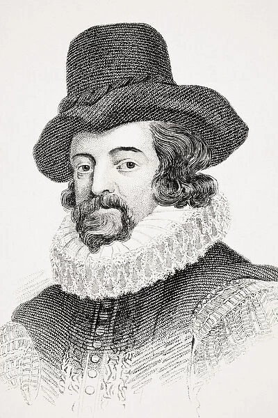 Sir Francis Bacon, illustration from Old Englands Worthies by Lord Brougham