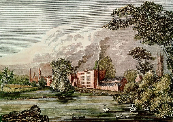 Sir Thomas Lombes Silk Mill, Derby, 18th century (print)