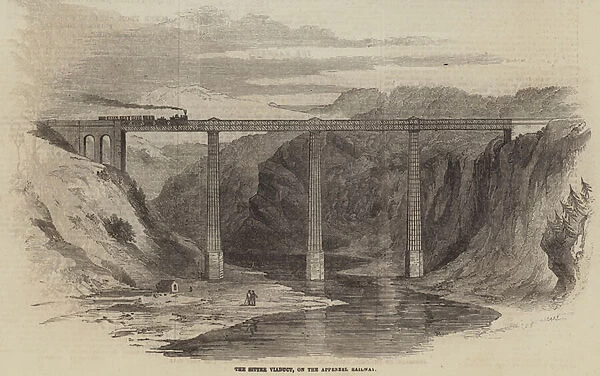 The Sitter Viaduct, on the Appenzel Railway (engraving)
