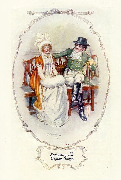Still sitting with Captain Tilney, 1907 (illustration)