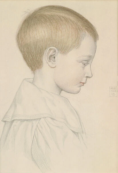 Sketch of a Boys Head, 1906 (pencil & w  /  c on paper)