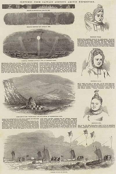 Sketches from Captain Austins Arctic Expedition (engraving)