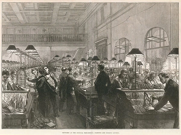 Sketches at the General Post Office (engraving)