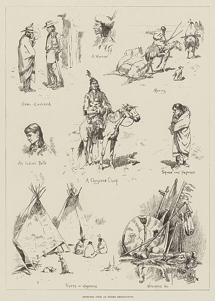 Sketches from an Indian Reservation (engraving)