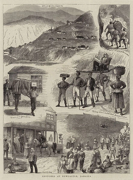 Sketches at Newcastle, Jamaica (engraving)