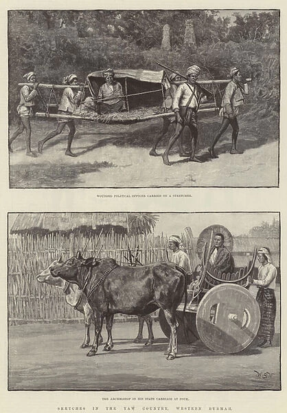 Sketches in the Yaw Country, Western Burmah (engraving)