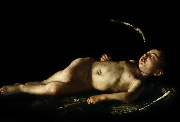 Sleeping Cupid, 1608 (oil on canvas)