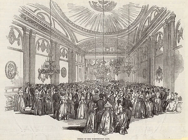 Soiree of the Whittington Club, London (engraving)