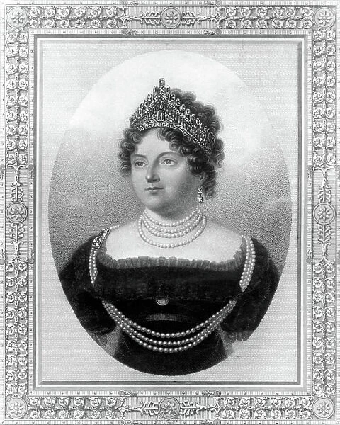 Sophia Dorothea of Wurtemberg, called Maria Feodorovna by russians (1759-1828) 2nd wife of czar Paul 1st of Russia, engraving