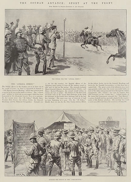 The Soudan Advance, Sport at the Front (litho)