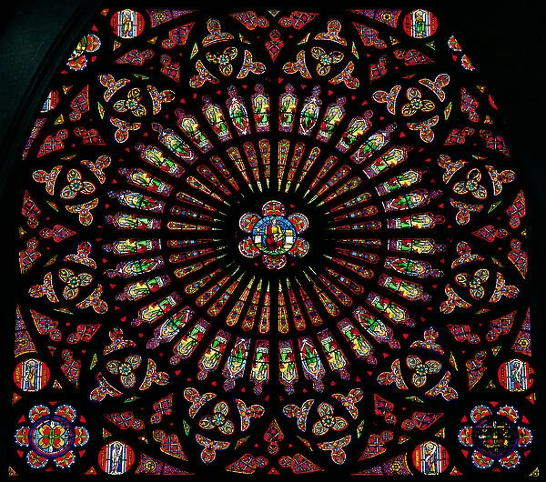 South rose window, 13th century (stained glass)