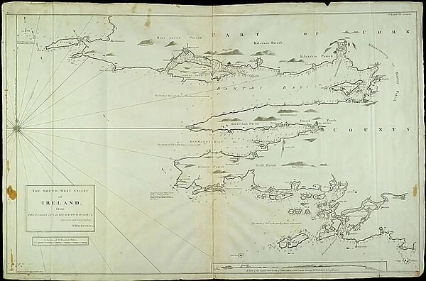 The south west coast of Ireland from the Staggs of Castle Haven to Dursey I. Surveyed and navigated by M. Mackenzie Sen. 1775. 1775 (technical drawing)