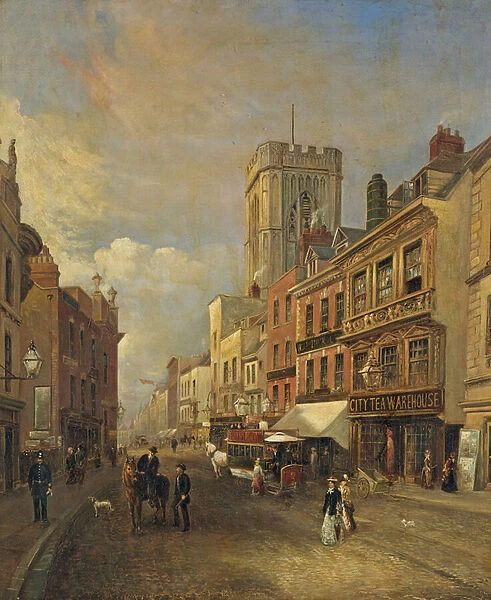 Southgate Street, Gloucester, c. 1875 (oil on canvas)