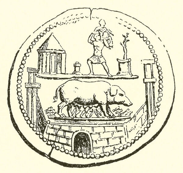 The sows litter (engraving)