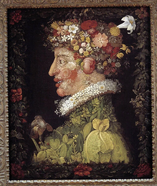 Spring. Allegory about the seasons. Painting by Giuseppe Arcimboldo (1527-1593)