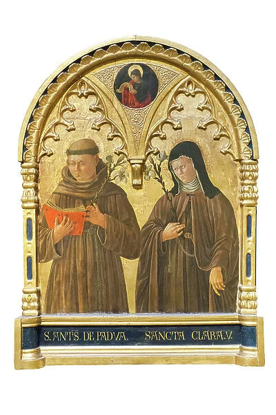 St Anthony of Padua and Saint Claire of Assisi, 1445-48 (oil on wood)