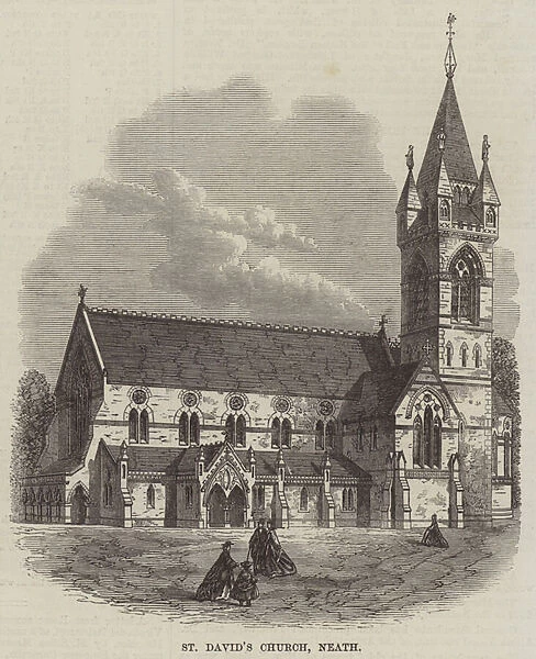 St Davids Church, Neath (engraving)