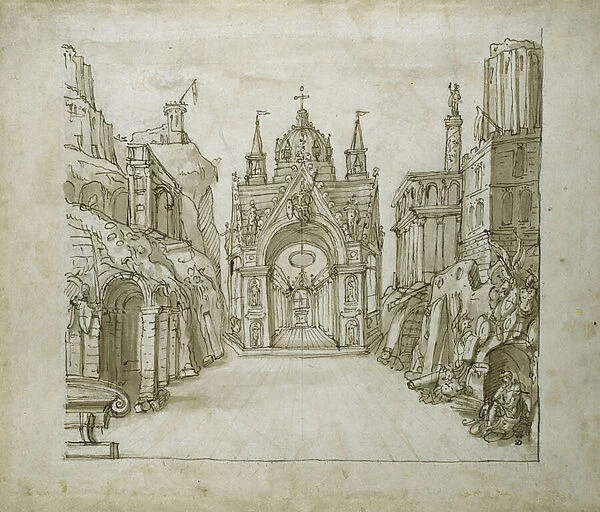 St Georges Portico, c. 1610 (pen & ink on paper)