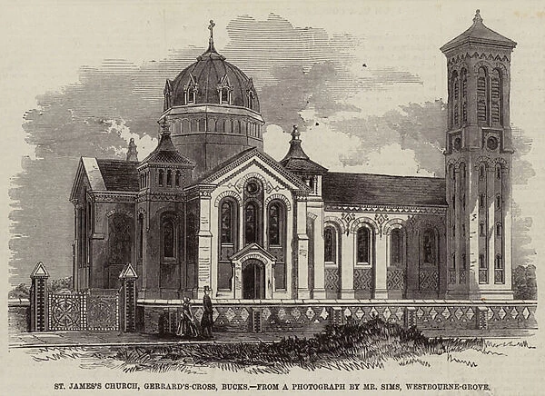 St Jamess Church, Gerrard s-Cross, Bucks (engraving)
