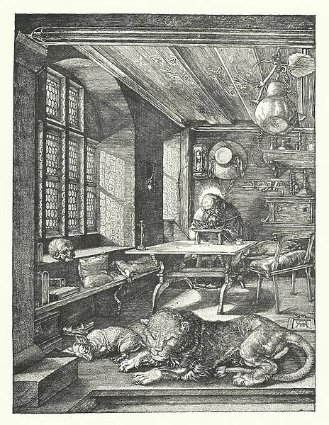 St Jerome in His Study (engraving)