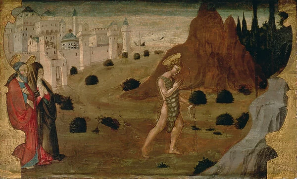 St. John the Baptist Leaving for the Desert (tempera on panel)