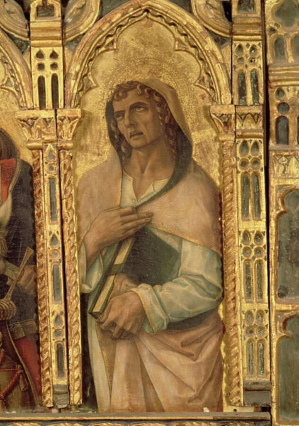 St. John the Evangelist, detail from the San Martino polyptych (tempera on panel