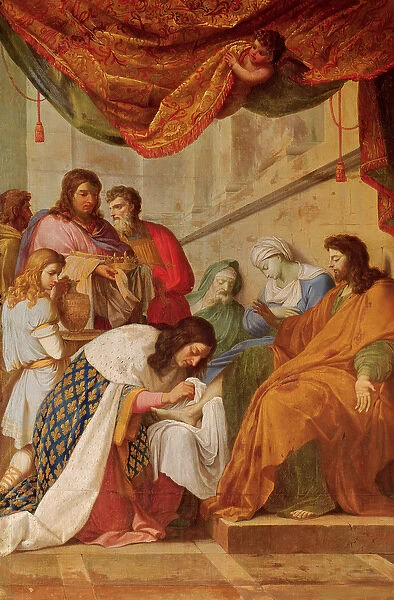 St. Louis Healing the Sick (oil on canvas)