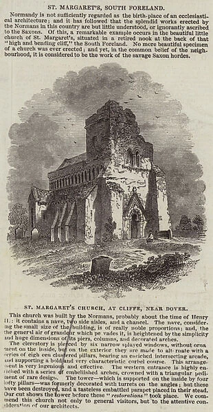 St Margarets Church, at Cliffe, near Dover (engraving)