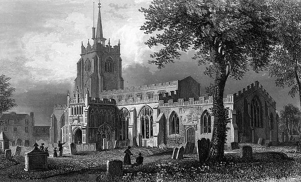 St. Marys Church, Chelmsford, engraved by William Watkins, 1832 (engraving)