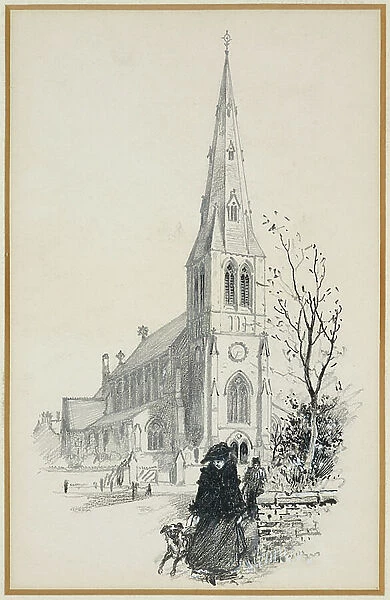 St. Mary's Church, Crumpsall, 1893-94 (pencil on paper)